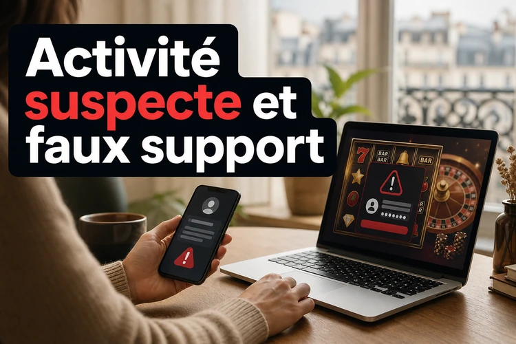 Activité suspecte et faux support